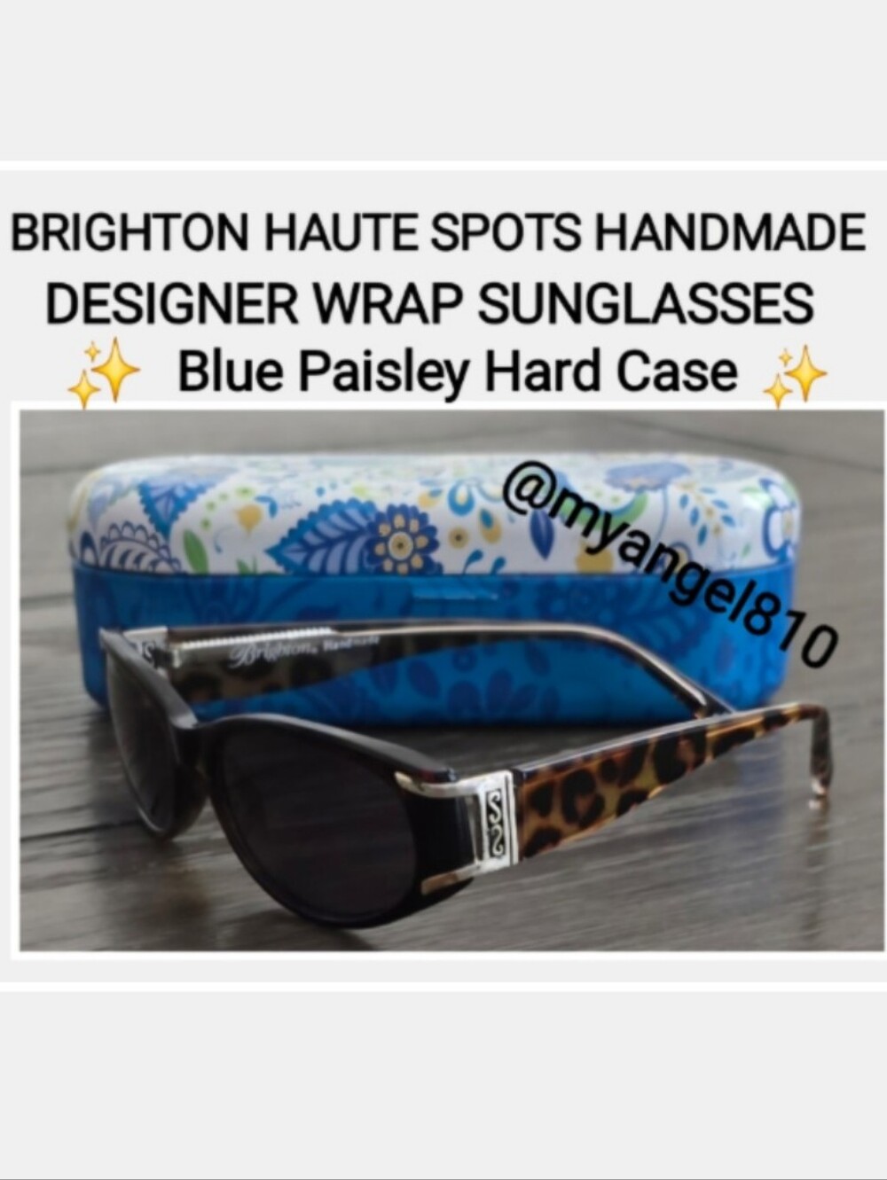 BRIGHTON HAUTE SPOTS HANDMADE DESIGNER WRAP SUNGLASSES